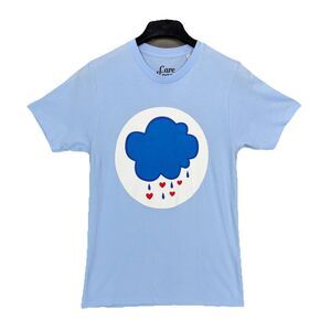 Care Bears Grumpy Bear Belly Badge T-Shirt Hot Topic Blue Costume Halloween New